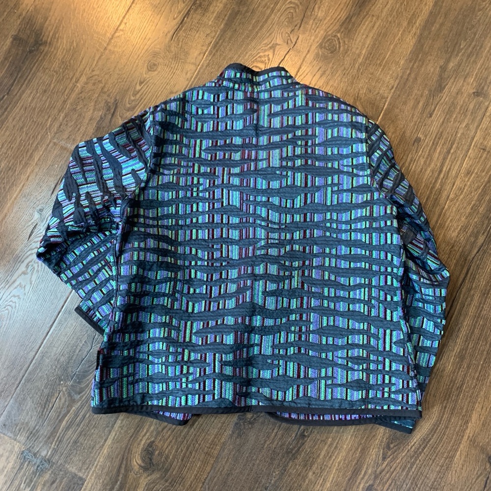 Women’s Reversible Multicolor Patterned Jacket La… - image 3